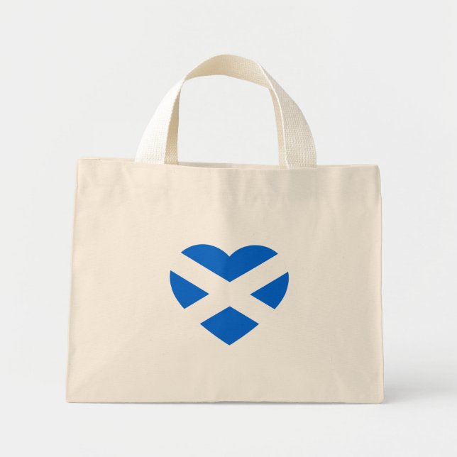 Scottish Heartflag ttcnt Mini Tote Bag (Front)