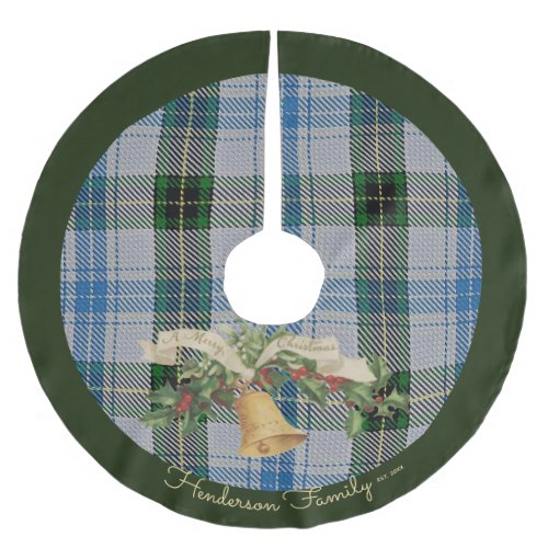 Scottish Henderson Clan Tartan Name Tree Skirt