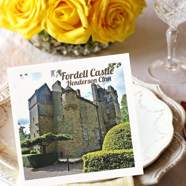 Scottish Henderson Clan's Fordell Castle Photo Napkins (Creator Uploaded)