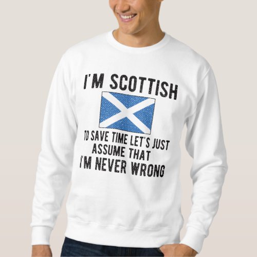 Scottish Heritage Scotland Roots Scottish Flag Sweatshirt