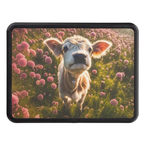 Scottish Highland Calf Stock Trailer Hitch Cover