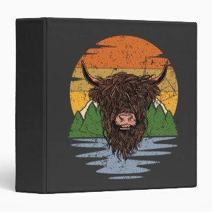 Scottish Highland Cattle 3 Ring Binder