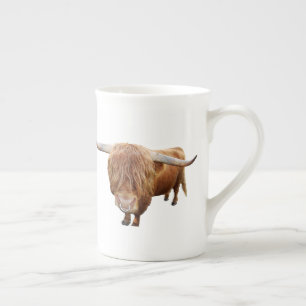Scottish highland cattle bone china mug