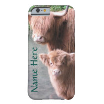 Scottish Highland Cattle, Cow and Calf Barely There iPhone 6 Case
