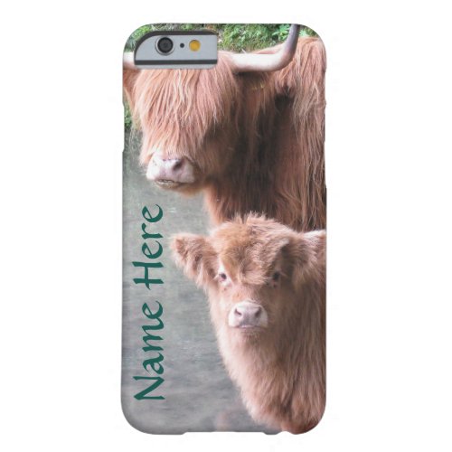 Scottish Highland Cattle Cow and Calf Barely There iPhone 6 Case