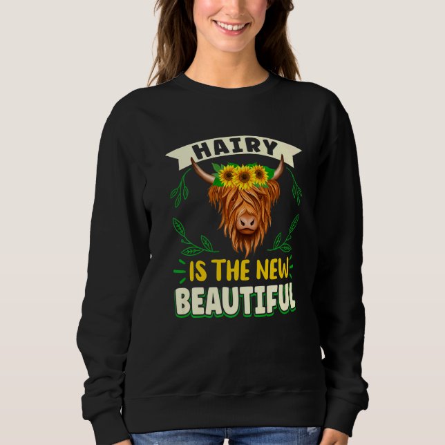 Scottish Highland Cattle Cow Breeder Longhorn Hair Sweatshirt (Front)