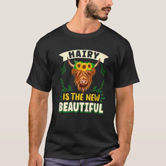 Scottish Highland Cattle Cow Breeder Longhorn Hair T-Shirt (Front)