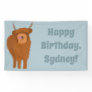 Scottish Highland Cattle Cow Graphic Personalized Banner
