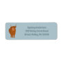 Scottish Highland Cattle Cow Graphic Personalized Label