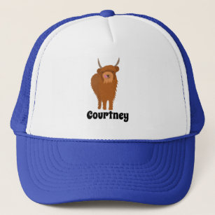Scottish Highland Cattle Cow Graphic Personalized Trucker Hat
