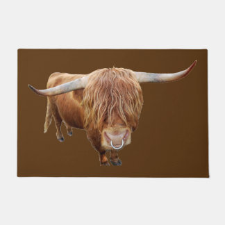 Scottish highland cattle doormat