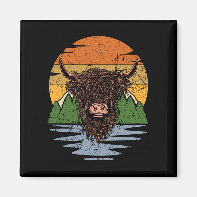 Scottish Highland Cattle Magnet (Front)