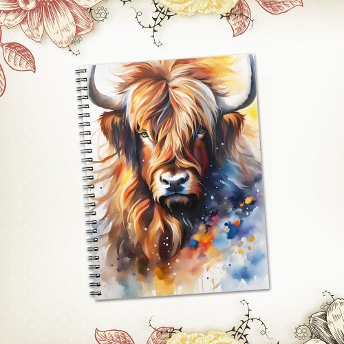 Scottish highland cattle notebook