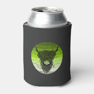 Scottish Highland Cattle Retro Can Cooler