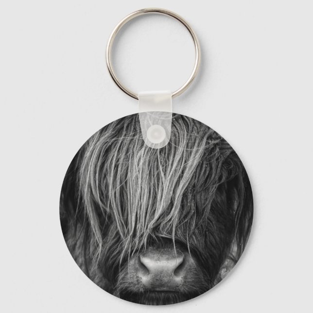 Scottish Highland Cattle - Scotland Keychain (Front)