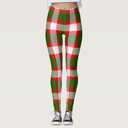 Scottish Highland Clan Buffalo Plaid Pattern Leggings