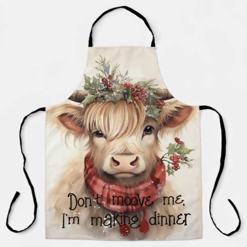 Scottish Highland Cow Apron _ Fun and Functional