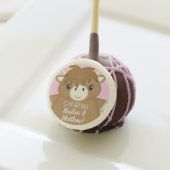 Scottish Highland Cow Baby Shower Pink Cake Pops (Front Insitu)
