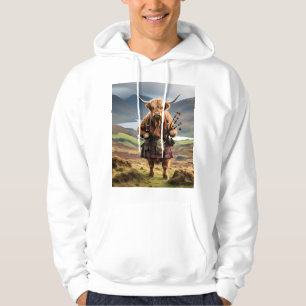 Scottish Highland Cow Bagpiper,  Hoodie