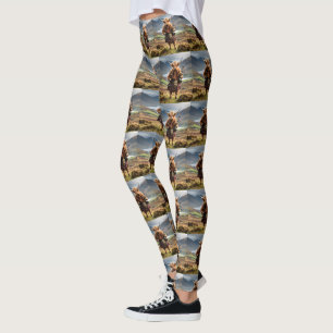 Scottish Highland Cow Bagpiper, Leggings