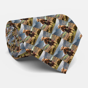 Scottish Highland Cow Bagpiper, Neck Tie