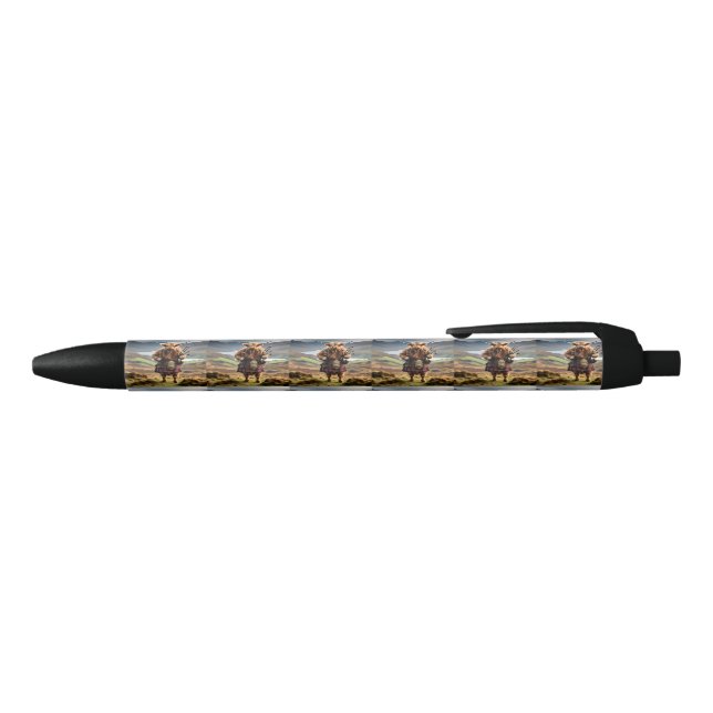 Scottish Highland Cow Bagpiper,  Pen (Top)