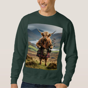 Scottish Highland Cow Bagpiper,  Sweatshirt
