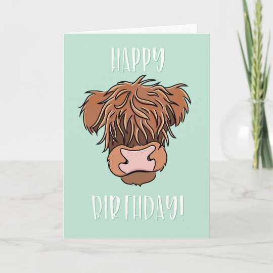 Scottish Highland Cow, Birthday Money Holder Card | Zazzle.com