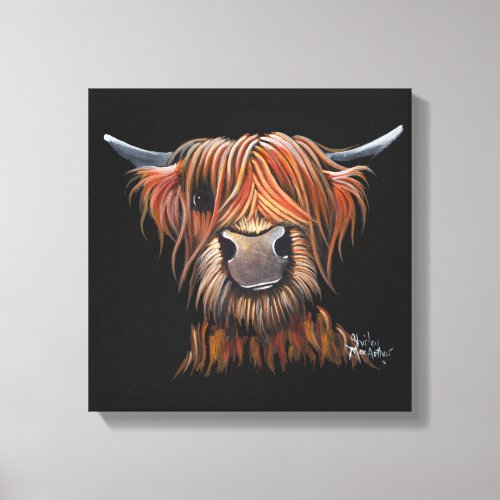 Scottish Highland Cow BRUCE Box Canvas Print