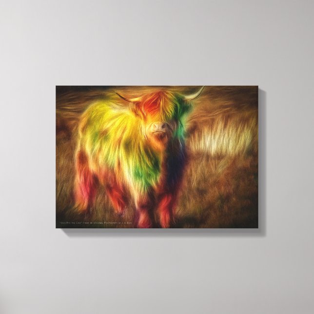 Scottish Highland Cow Canvas Print (Front)