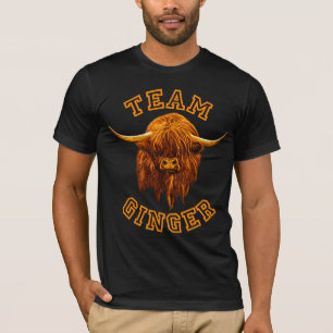 Scottish Highland Cow Celebrates Team Ginger T-Shirt
