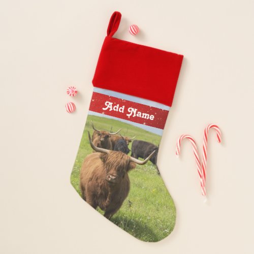 Scottish Highland Cow Christmas Stocking