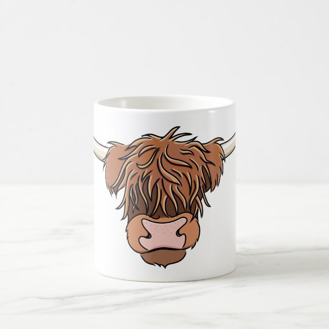 Scottish Highland Cow Coffee Mug (Center)
