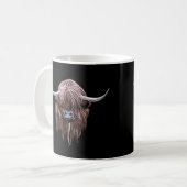 Scottish Highland Cow In Colour Coffee Mug (Front Left)