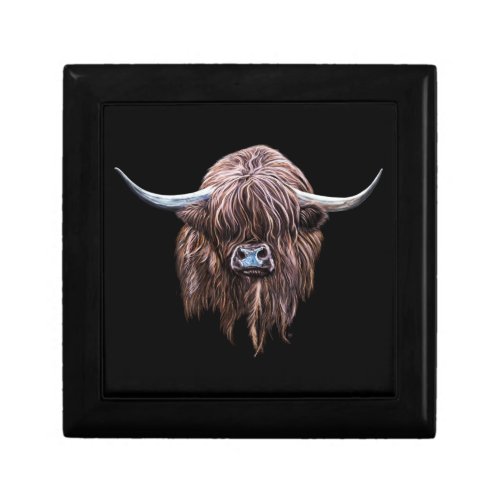 Scottish Highland Cow In Colour Gift Box