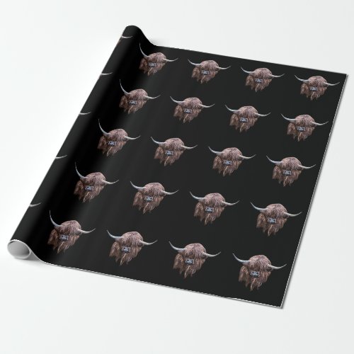 Scottish Highland Cow In Colour Wrapping Paper