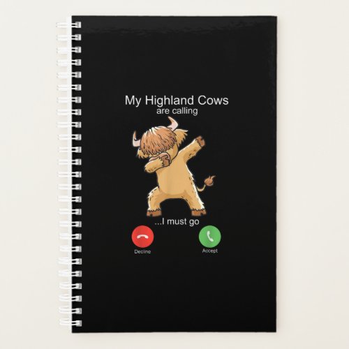 Scottish Highland Cow is Calling Planner