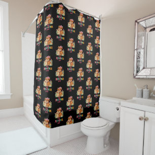 Scottish Highland Cow Mom Happy Mother's Day Shower Curtain