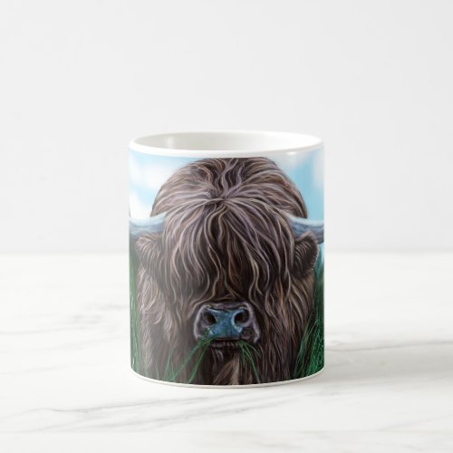 Scottish Highland Cow Painting Coffee Mug