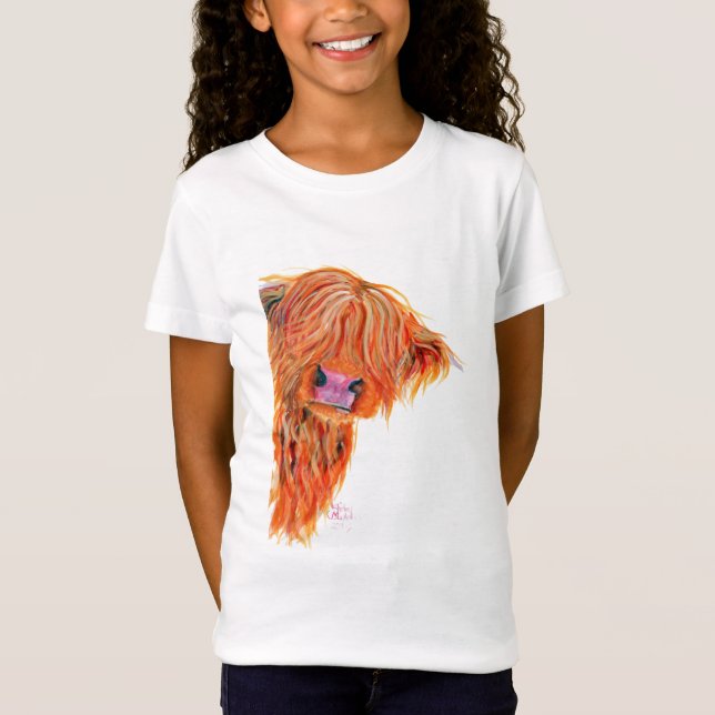 Scottish Highland Cow 'PEEKABOO' T-Shirt (Front)