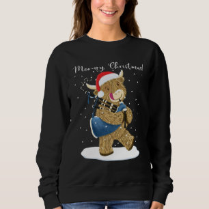 Scottish Highland Cow Plays Christmas Bagpipes Sweatshirt