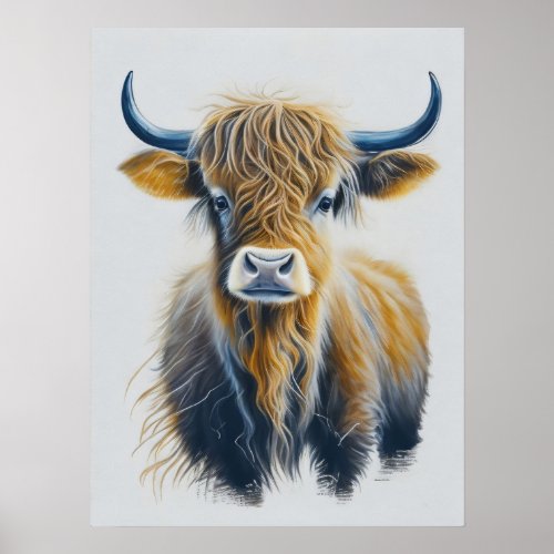 Scottish Highland Cow Poster
