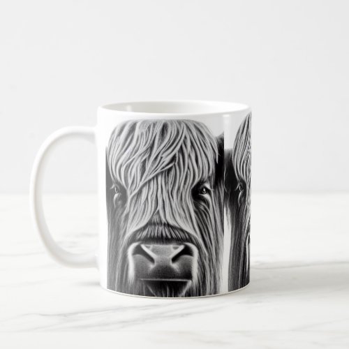 Scottish Highland Cow Print Coffee Mug