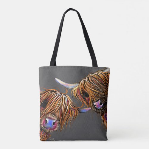 Scottish Highland Cow  SN by Shirley MacArthur  Tote Bag