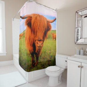 Scottish Highland Cow Shower Curtain
