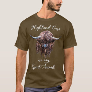 Scottish Highland Cow Spirit Animal T-Shirt