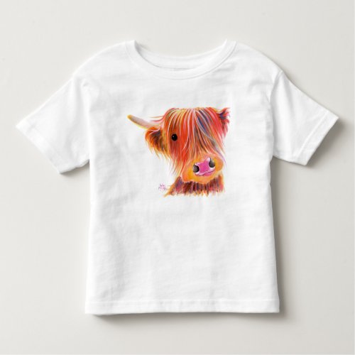 Scottish Highland Cow  SWEET SATSUMA  by Shirley Toddler T_shirt