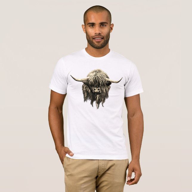 Scottish Highland Cow T-Shirt (Front Full)