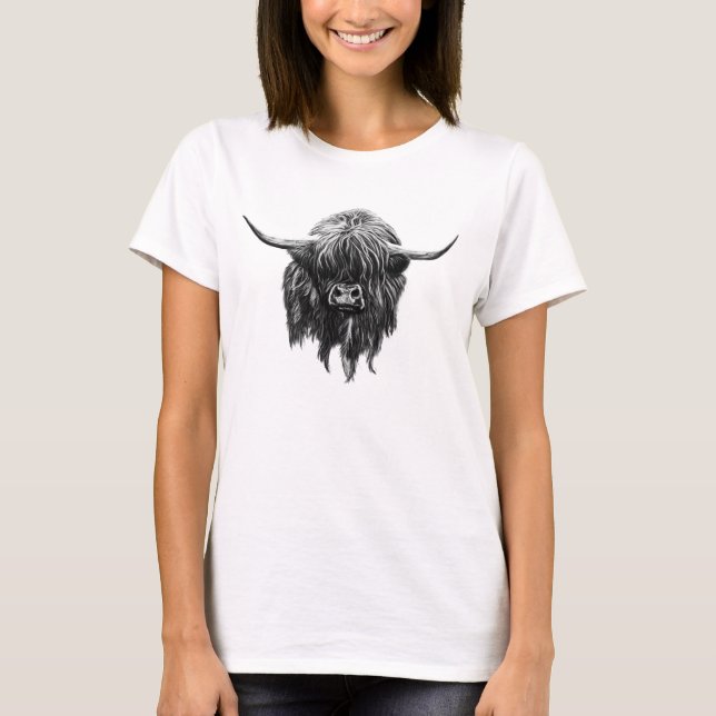 Scottish Highland Cow T-Shirt (Front)