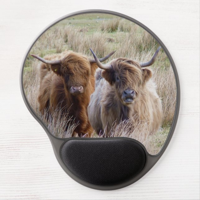 Scottish Highland Cows Gel Mouse Pad (Front)